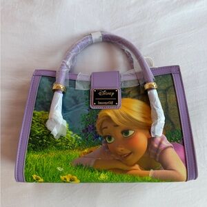 NWT (Rare) Double-Sided Disney Loungefly Rapunzel Purse w/ Shoulder Strap